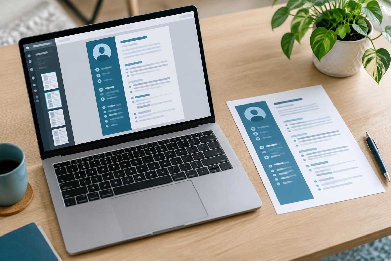 Création d'un CV professionnel avec un générateur de CV en ligne comme FlowCV
